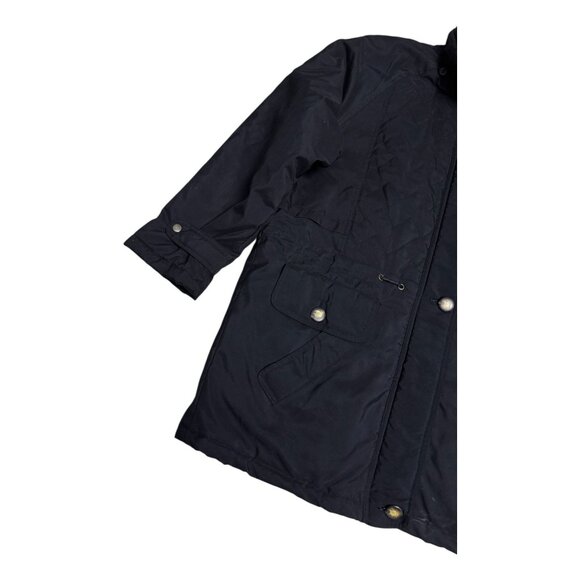 ALBERT NIPON Vintage 90s Luxury Designer Black Quilted Winter Coat Womens Large - Picture 6 of 6